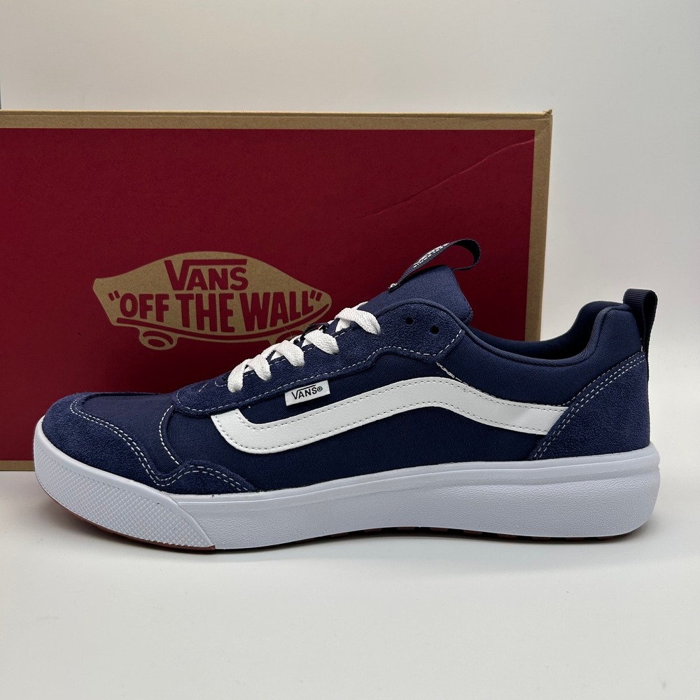 Vans Range EXP Shoes Mens 12 Blue Deep Twilight Suede Canvas Sneakers Skateboard
